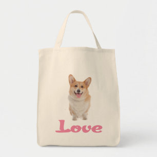 Liefde Pembroke Welsh Corgi Puppie Hond Boodschap Tote Bag