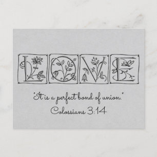 Liefde Perfecte Bond van de Unie ~ Schrift ~ RSVP Uitnodiging Briefkaart