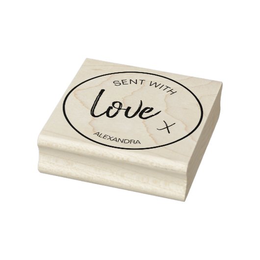 Liefde Personal Message Modern Rubber Stamp Rubberstempel (Stempel)