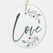 Liefde persoonlijke Kerstmis Keramisch Ornament (Links)