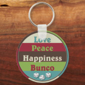 Liefde, Perzik en Geluk Bunco Sleutelhanger (Voorkant)