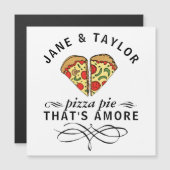 Liefde Pizza Gepersonaliseerde Magnetische Kaart (Voorkant / Achterkant)