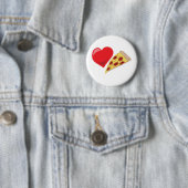 Liefde Pizza!  Personaliseerbaar: Ronde Button 5,7 Cm (In situ)