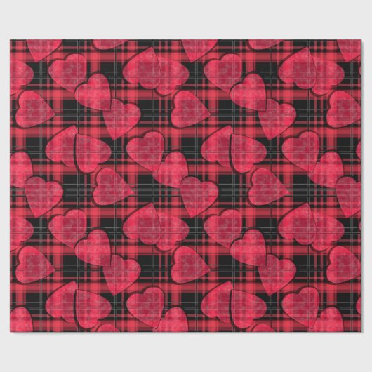 Liefde plaid cadeaupapier (Vlak)