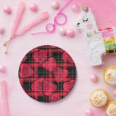 Liefde plaid papieren bordje (Feest)