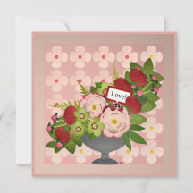 Liefde! Platte botanische kunstkaart