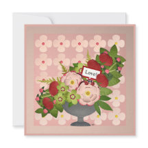 Liefde! Platte botanische kunstkaart