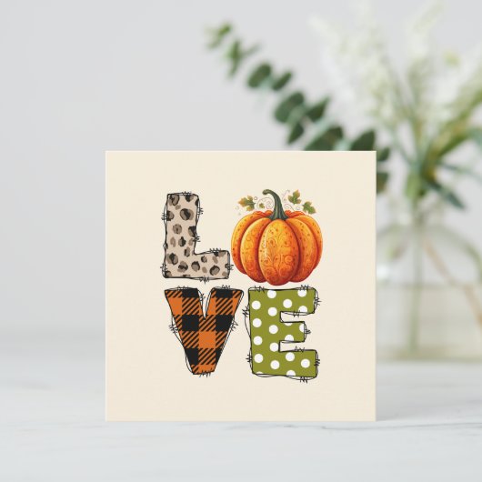 LIEFDE - Pompoen en Herfst Seizoen (Staand voorkant)