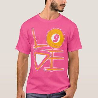 Liefde pool Snooker Balls Player Billiards T-shirt