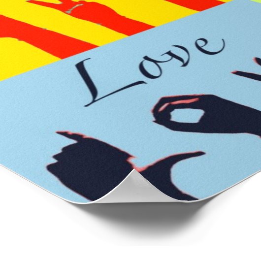 Liefde pop kunst poster (Hoek)