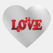 LIEFDE, populaire tekst ontwerp, Hart Sticker (Voorkant)