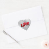 LIEFDE, populaire tekst ontwerp, Hart Sticker (Envelop)
