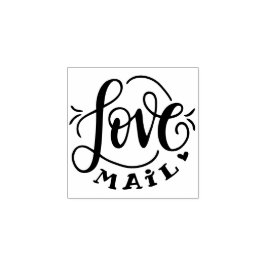 Liefde postzegel 	rubberstempel