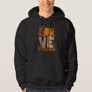 Liefde Preschool Gelukkig Herfst Thanksgiving Vrou Hoodie