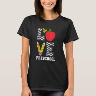 Liefde Preschool Pre K Leraar T-shirt