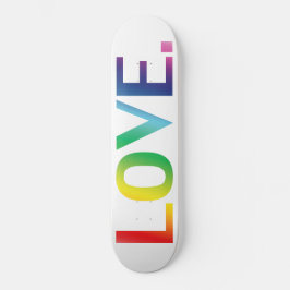 Liefde, pride lgbt lgbtq homo queer regenboogkleur skateboard