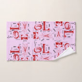 Liefde print bad handdoek (Handdoek)