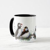 Liefde PUFFIN BIRDS zo veel als ik het citaat heb Mok (Voorkant links)