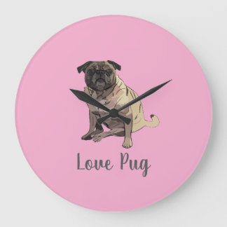 Liefde Pug Grote Klok