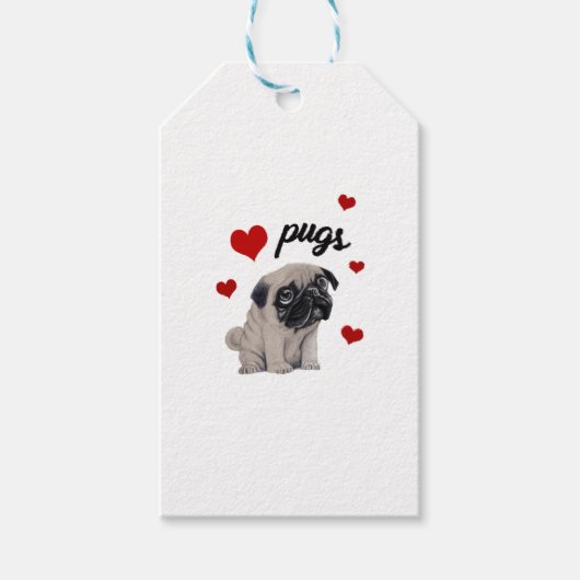 Liefde puggen cadeaulabel (Voorkant)