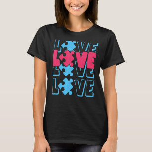 Liefde Puzzelstuk Autisme Bewustzijn & Steun T-shirt