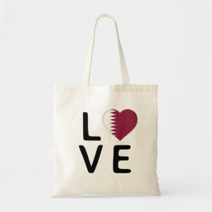 Liefde - Qatar Flag Tote Bag