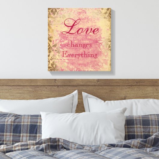 Liefde Quote Canvas Print (Insitu (Slaapkamer))