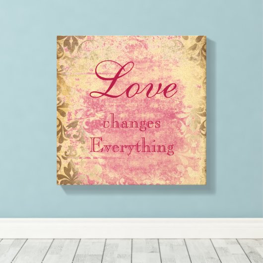 Liefde Quote Canvas Print (Insitu (Houten vloer))