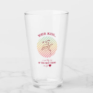 Liefde Quote Romantische Kus Glas