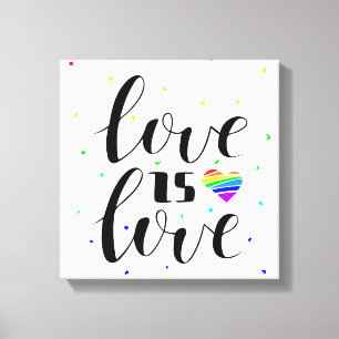 Liefde Rainboogharten Canvas Afdruk