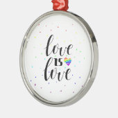 Liefde | Rainboogharten Metalen Ornament (Links)