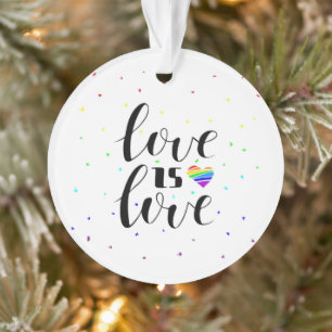 Liefde   Rainboogharten Ornament