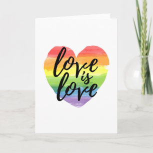 Liefde   Rainbow Waterverf Heart Kaart