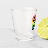 Liefde | Rainbow Waterverf Heart Shot Glas (Links)