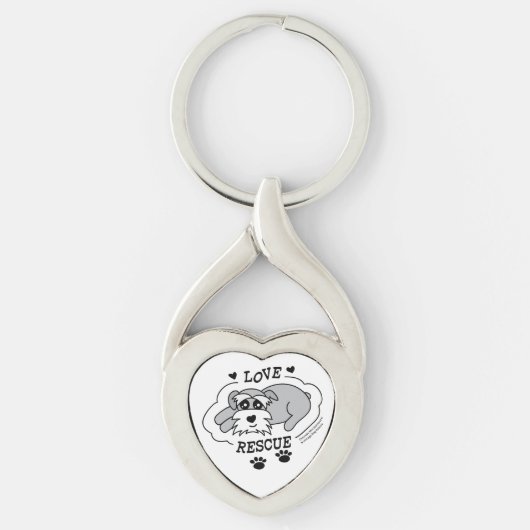 Liefde Redding - Hart Sleutelhanger (Voorkant)