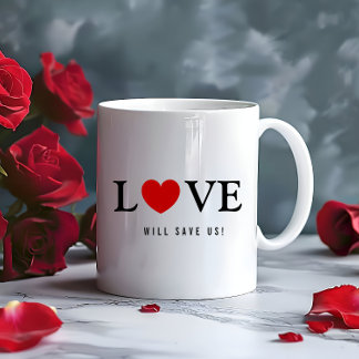 Liefde redt ons Slogan White Koffiemok