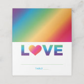 Liefde Regenboog Kleuren Hart Wedding (Buitenkant ongevouwen)