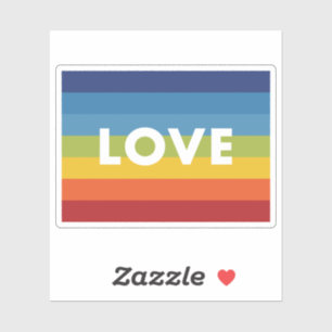 Liefde regenboog vlag sticker