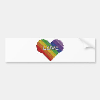 Liefde regenboogbumper sticker