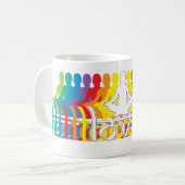 Liefde regenboogintjes Mok koffie (Voorkant links)