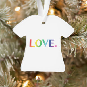 Liefde regenboogkleuren gay pride lgbtq Kerstmis Ornament
