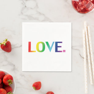 Liefde, regenboogkleuren pride lgbt lgbtq gay quee servet
