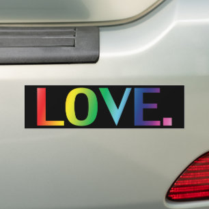 Liefde, regenboogkleuren zwarte pride lgbt lgbtq bumpersticker