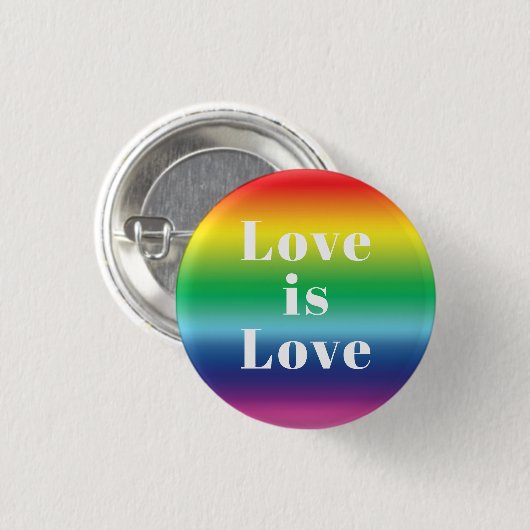 Liefde regenboogpatroon lgbatq gay pride ronde button 3,2 cm (Voorkant /achterkant)