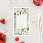 Liefde reist rond de Wereld  Floral Map Servet (Insitu)