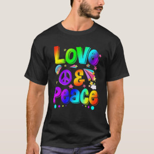 Liefde Retro Groovy Liefde Hippie 70s Vibes T-shirt