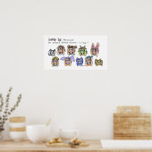 Liefde richt zich op...wet van het aantrekkingskra poster (Keuken)