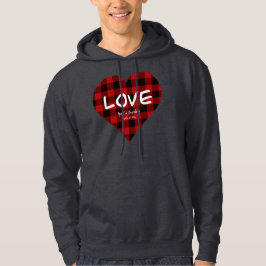 Liefde, rode buffelvlecht, valentijn hoodie