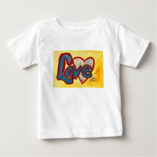 Liefde Rode Hart Inspirerende Woordkunst T-shirt