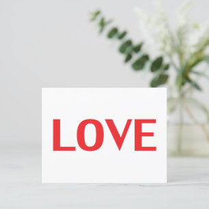 Liefde rode typografie moderne Valentijnsdag Briefkaart